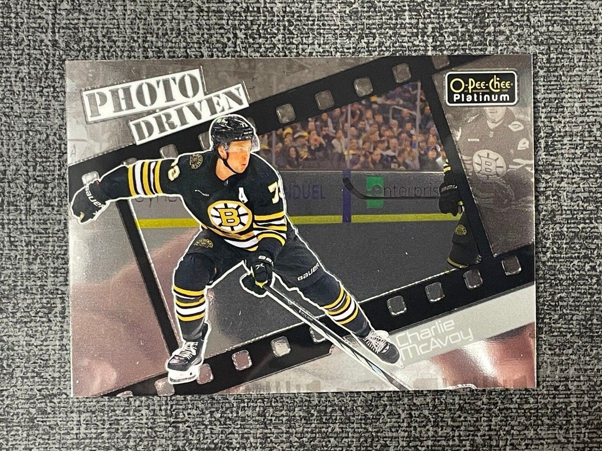 1200x900 Charlie McAvoy 2023 24 O Pee Chee OPC Platinum Photo Driven #PD 13 Boston Bruins