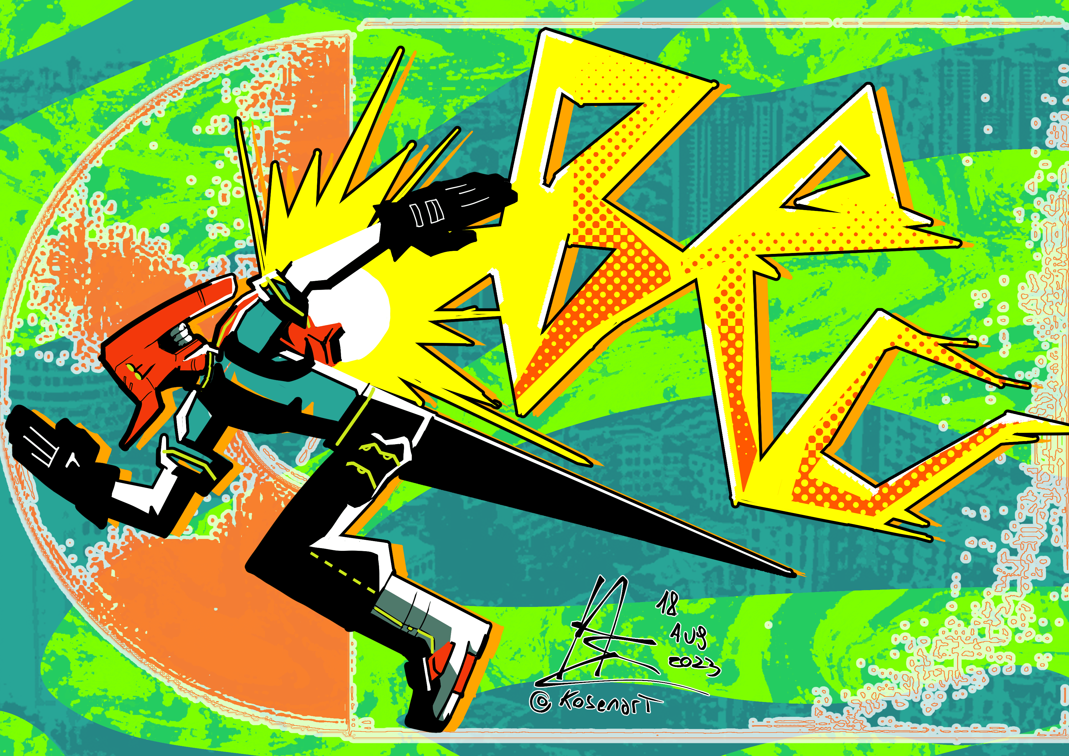 3508x2480 Bomb Rush Cyberfunk by KosenArt on Newgrounds