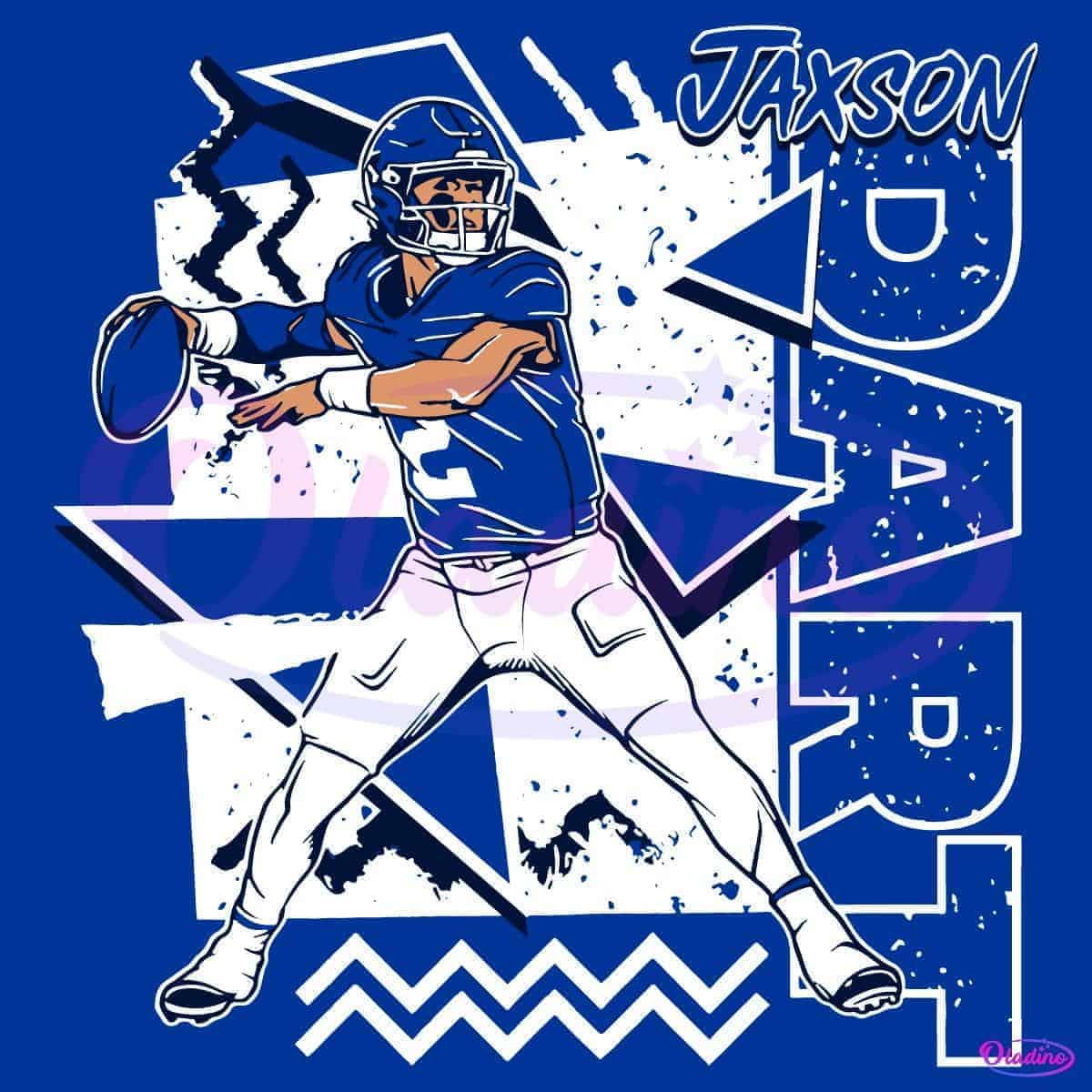 1200x1200 Retro 90s Jaxson Dart New York Giants Png