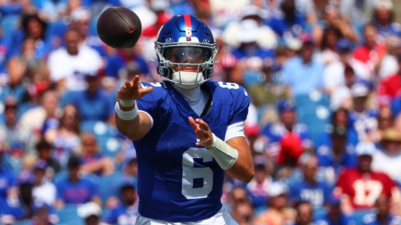 1296x729 Giants rookie QB Jaxson Dart 'efficient, effective' in debut