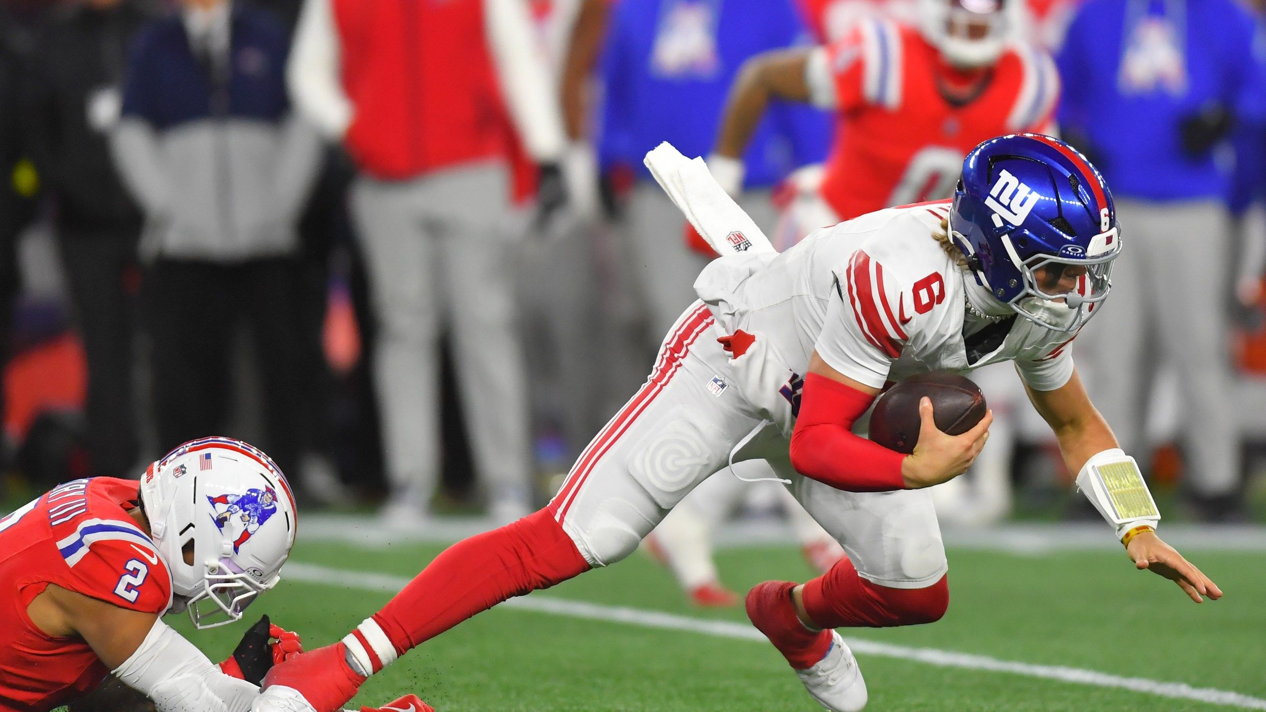2560x1440 Another hard hit to Jaxson Dart underscores tough return for Giants rookie quarterback. KRQE News 13