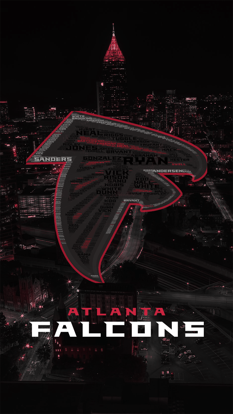 750x1334 I've embarked on a graphic design challenge to make a phone wallpaper for every team with a first round selection! (this is day four) Next up, the Falcons!