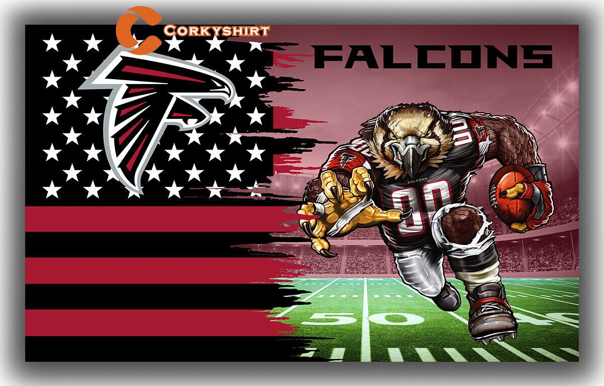 1200x766 Atlanta Falcons Team Mascot Memorable Flag