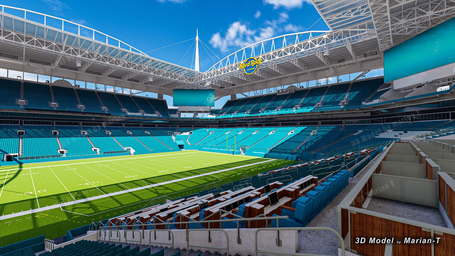 1920x1080 Marian T Rock Stadium Miami Florida USA 3D Model