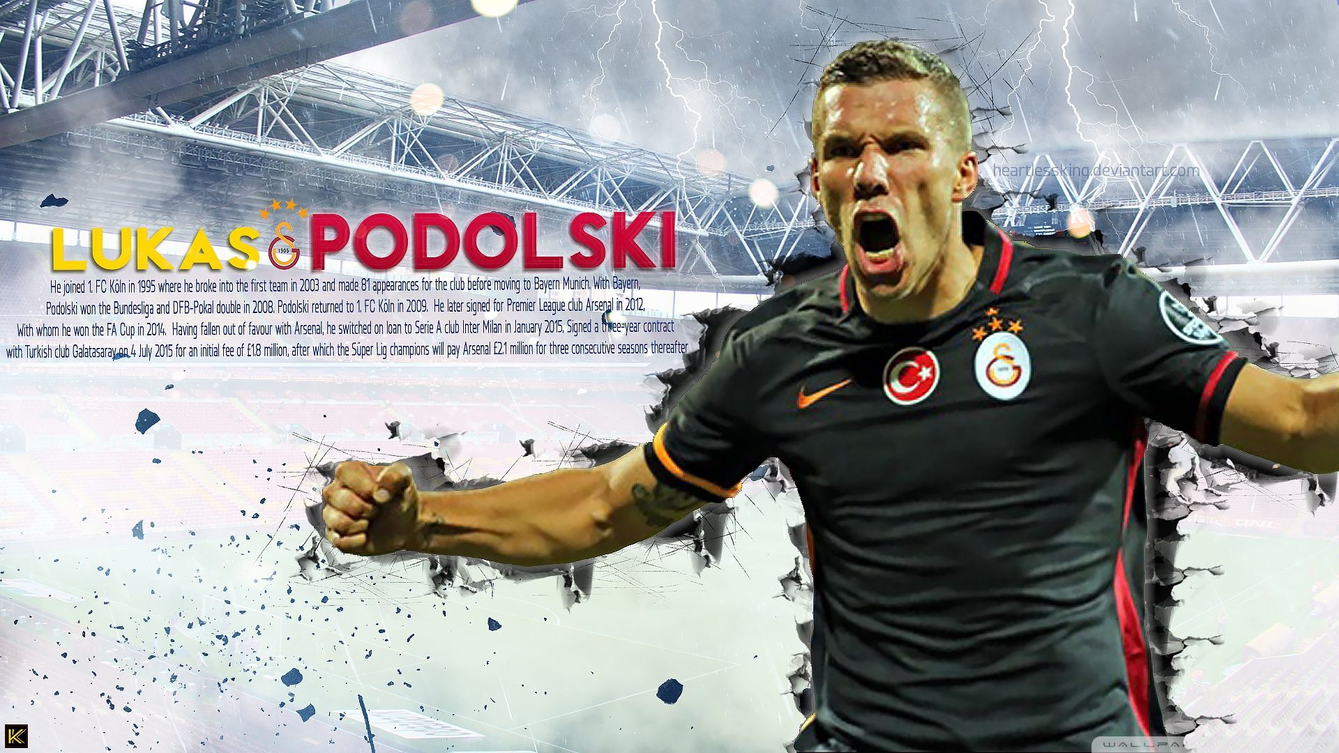 1920x1080 Lukas Podolski 4K UHD Wallpaper for UltraHD Desktop and TV