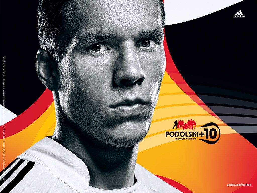 1024x768 Lukas Podolski Adidas wallpaper