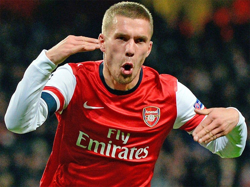 1024x768 Arsenal striker Lukas Podolski unfazed by Bayern Munich test