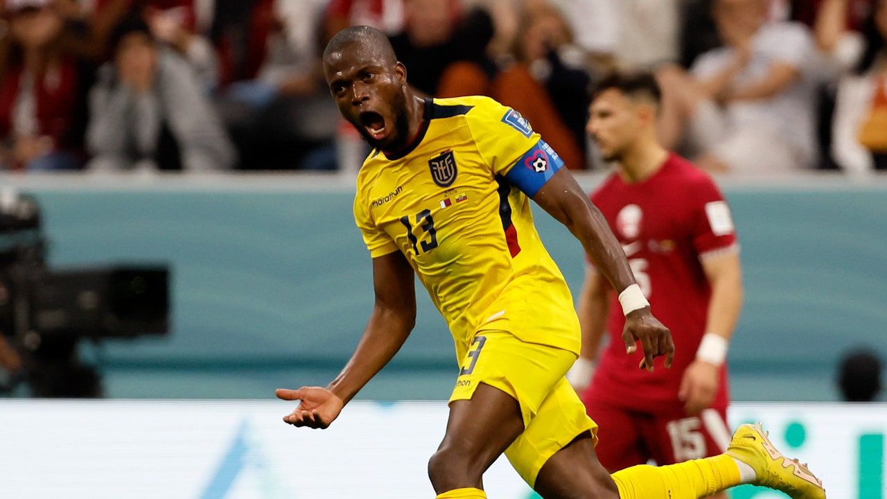 1280x720 Ecuador's Enner Valencia scores the first two goals of the 2022 FIFA World Cup