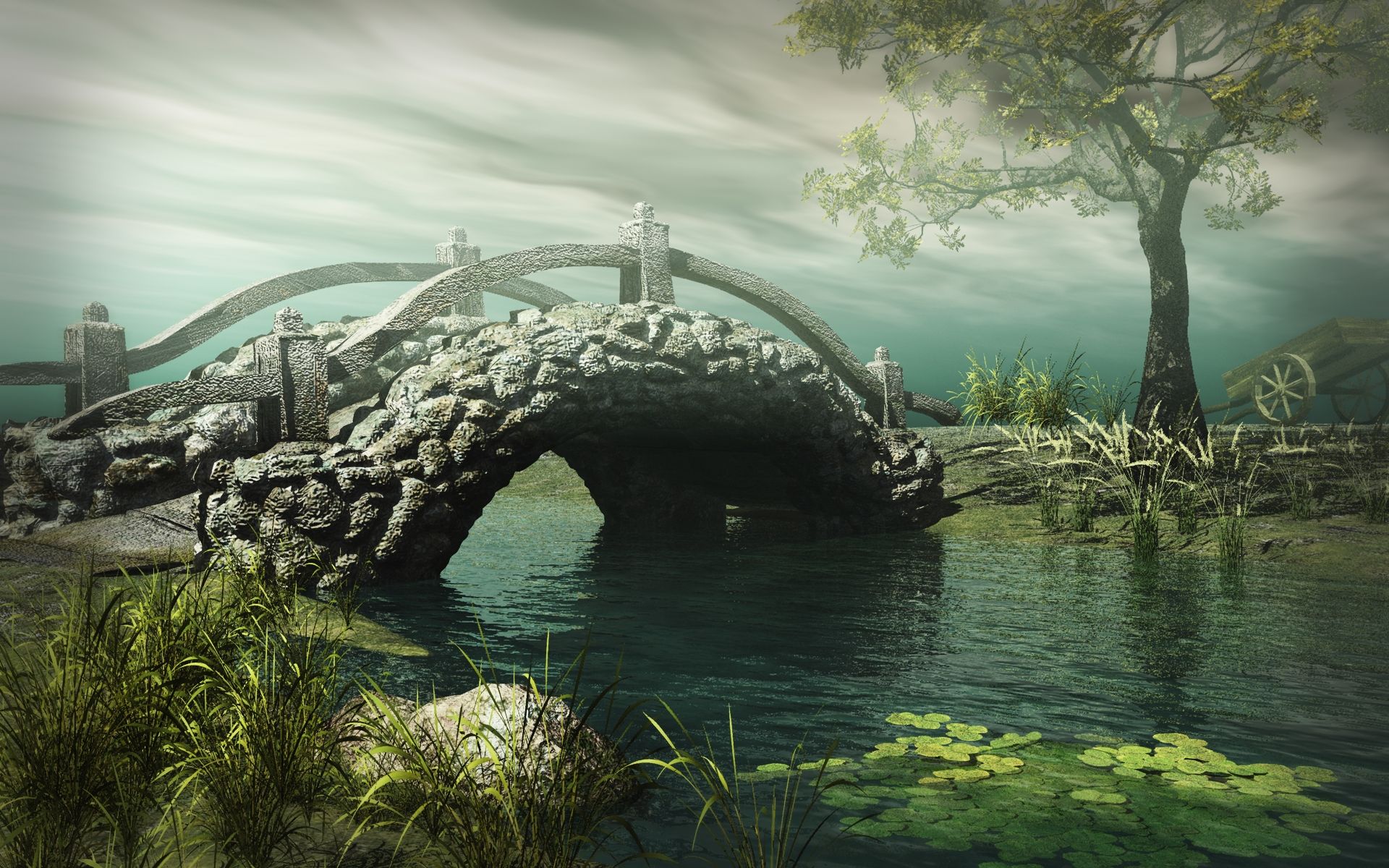 1920x1200 Old Town Bridges Wallpaper