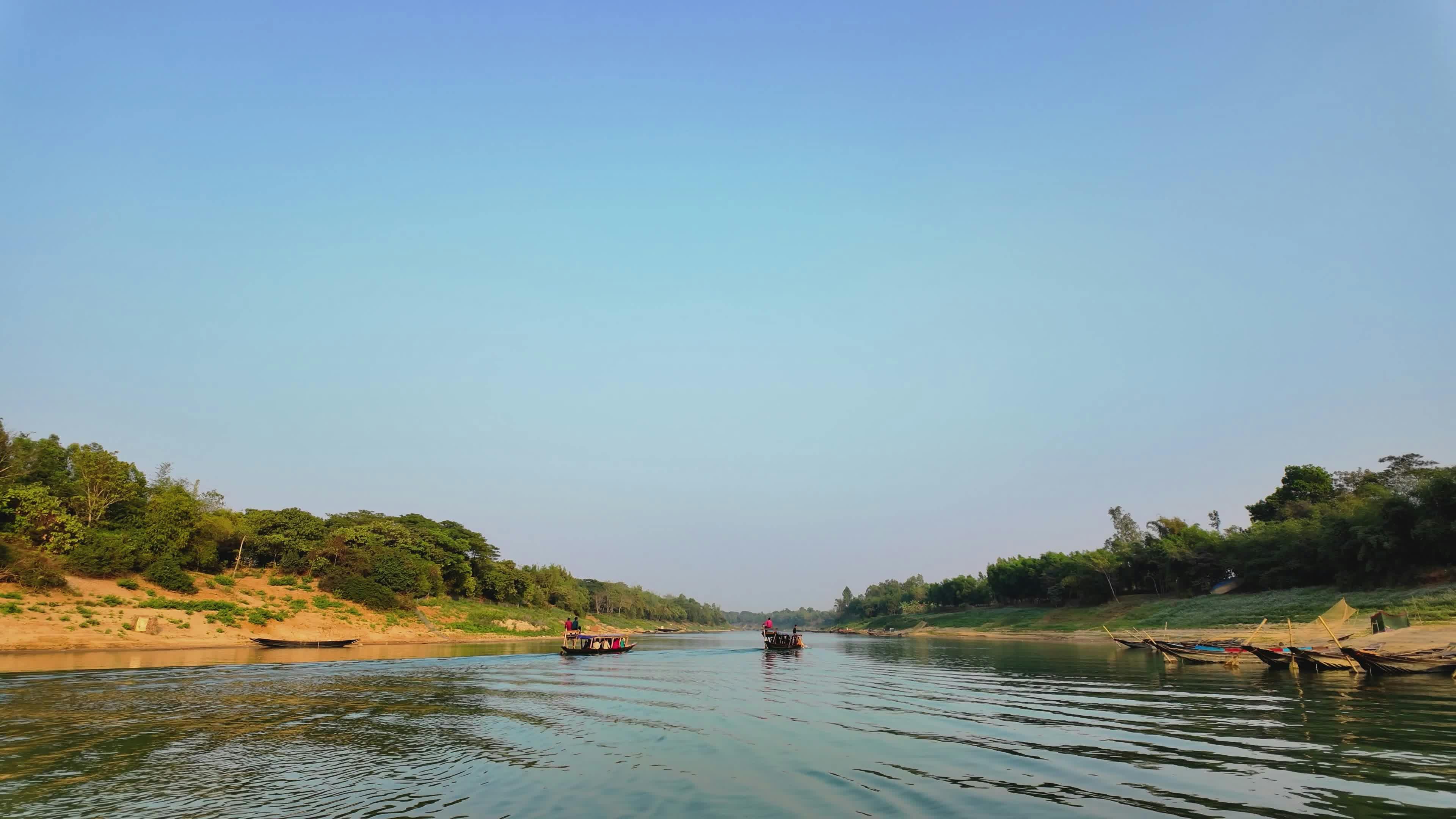 3840x2160 Scenic Lalakhal River In Sylhet, Bangladesh Free Stock Video Footage, Royalty Free 4K & HD Video Clip