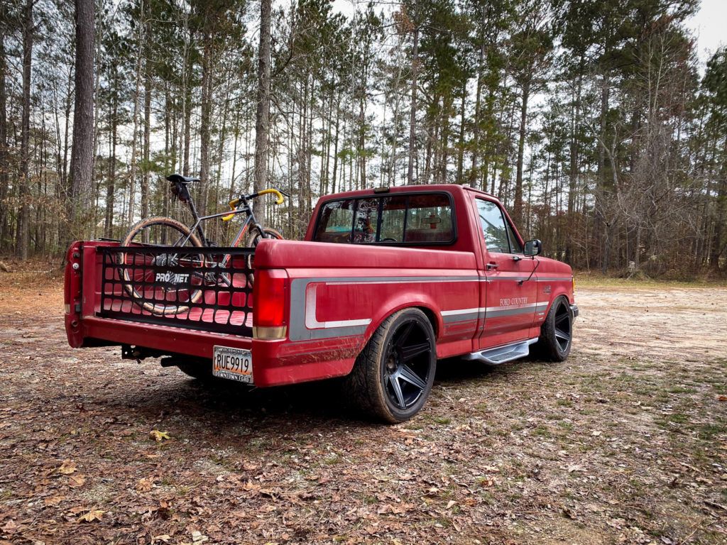 1024x768 lowered bricknose F150 with running boards