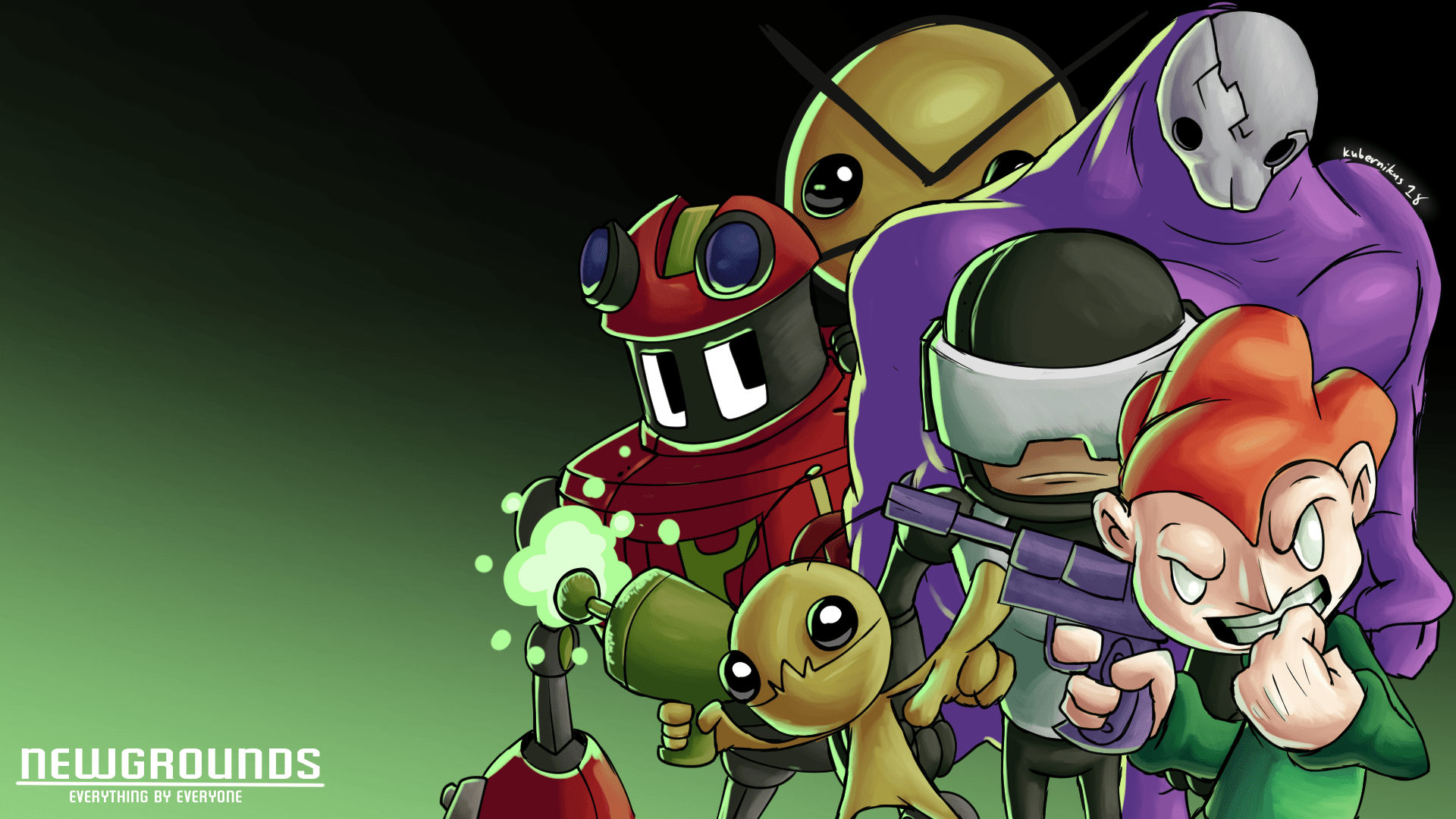 1920x1080 NG Green Wallpaper by kubernikus18 on Newgrounds