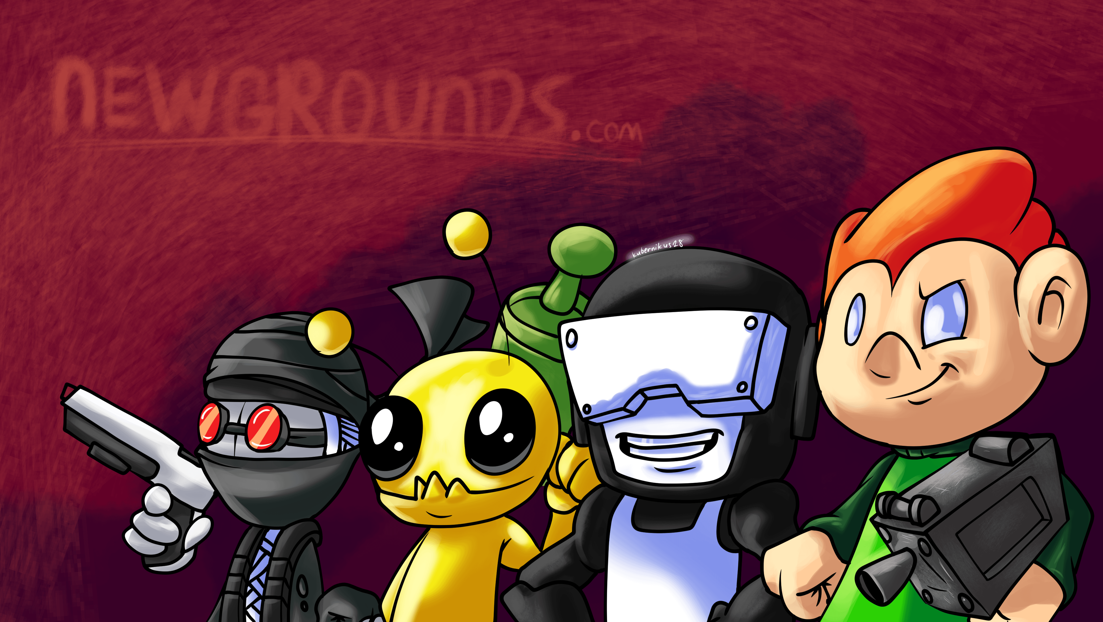 3830x2160 NG mascots wallpaper by kubernikus18 on Newgrounds