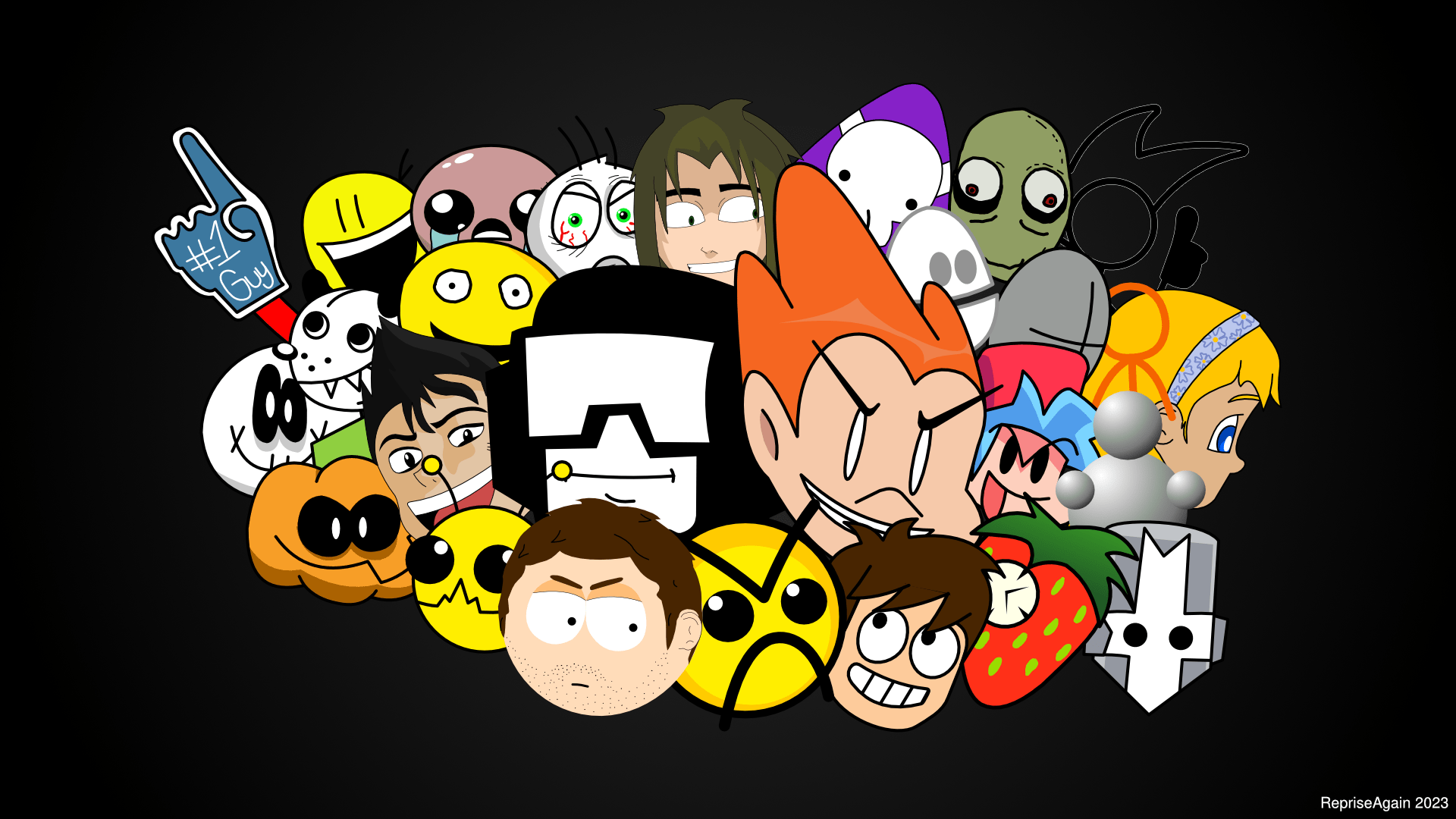 1920x1080 A piece I first shared on NG back in March of a bunch of Newgrounds icons