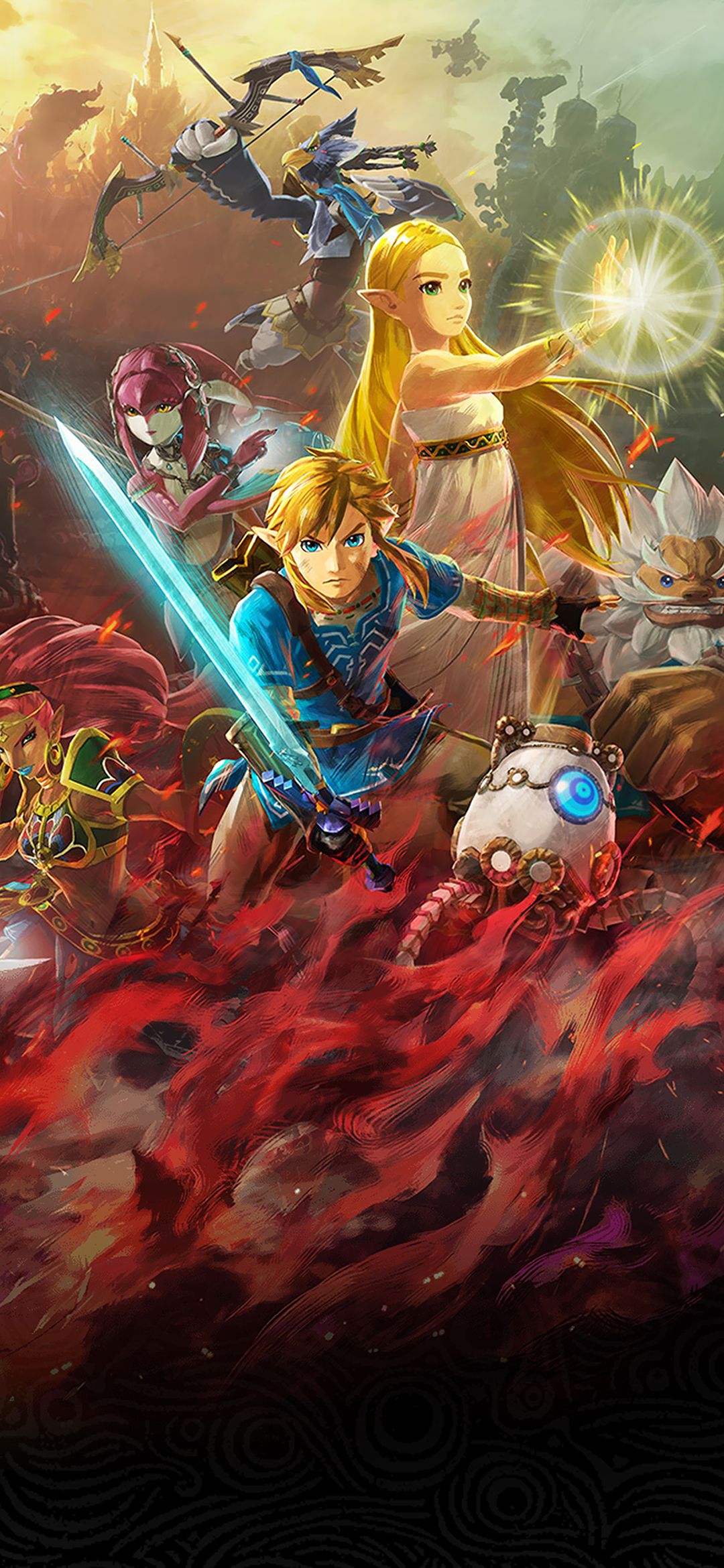 1080x2340 Hyrule Warriors: Age of Calamity Wallpaper with Monocle