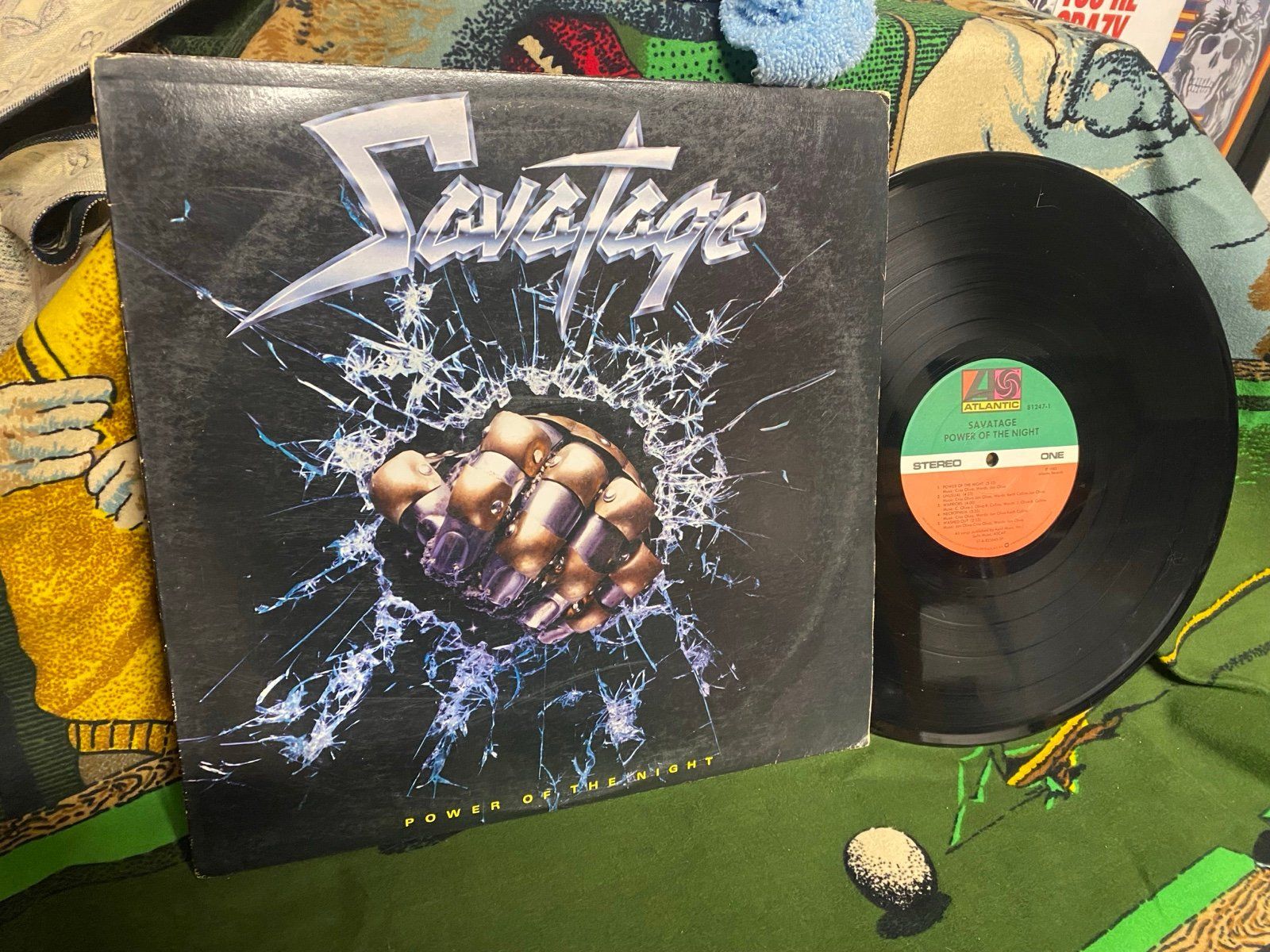 1600x1200 Savatage Power of the night 33 rpm vinyl record Promo Copy, great Metal record
