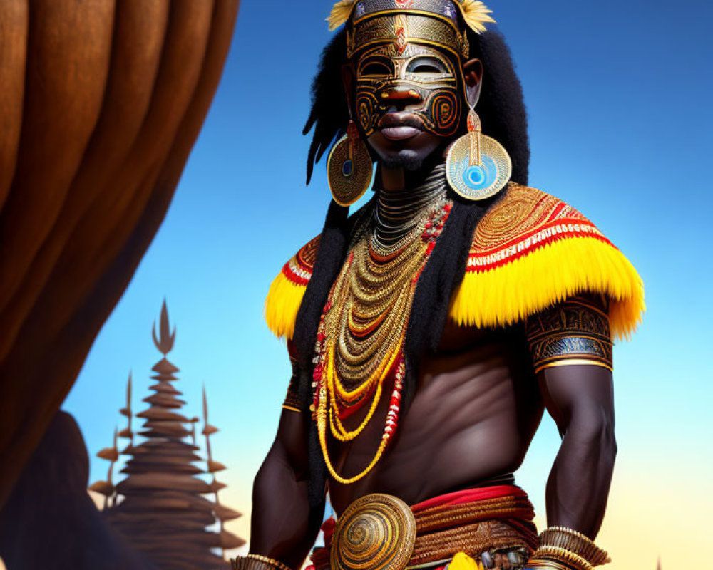 1000x800 image of Shaka Zulu. Deep Dream Generator