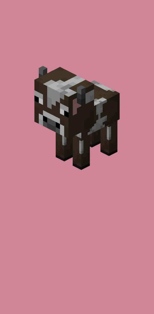 630x1280 Minecraft Cow Wallpaper
