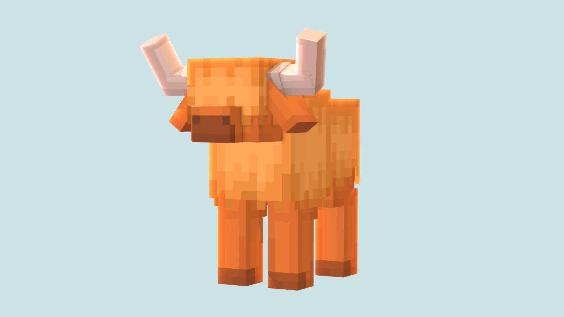 1920x1080 Scottish Highland Cow Minecraft Model model by jessdragon12 [50317df]