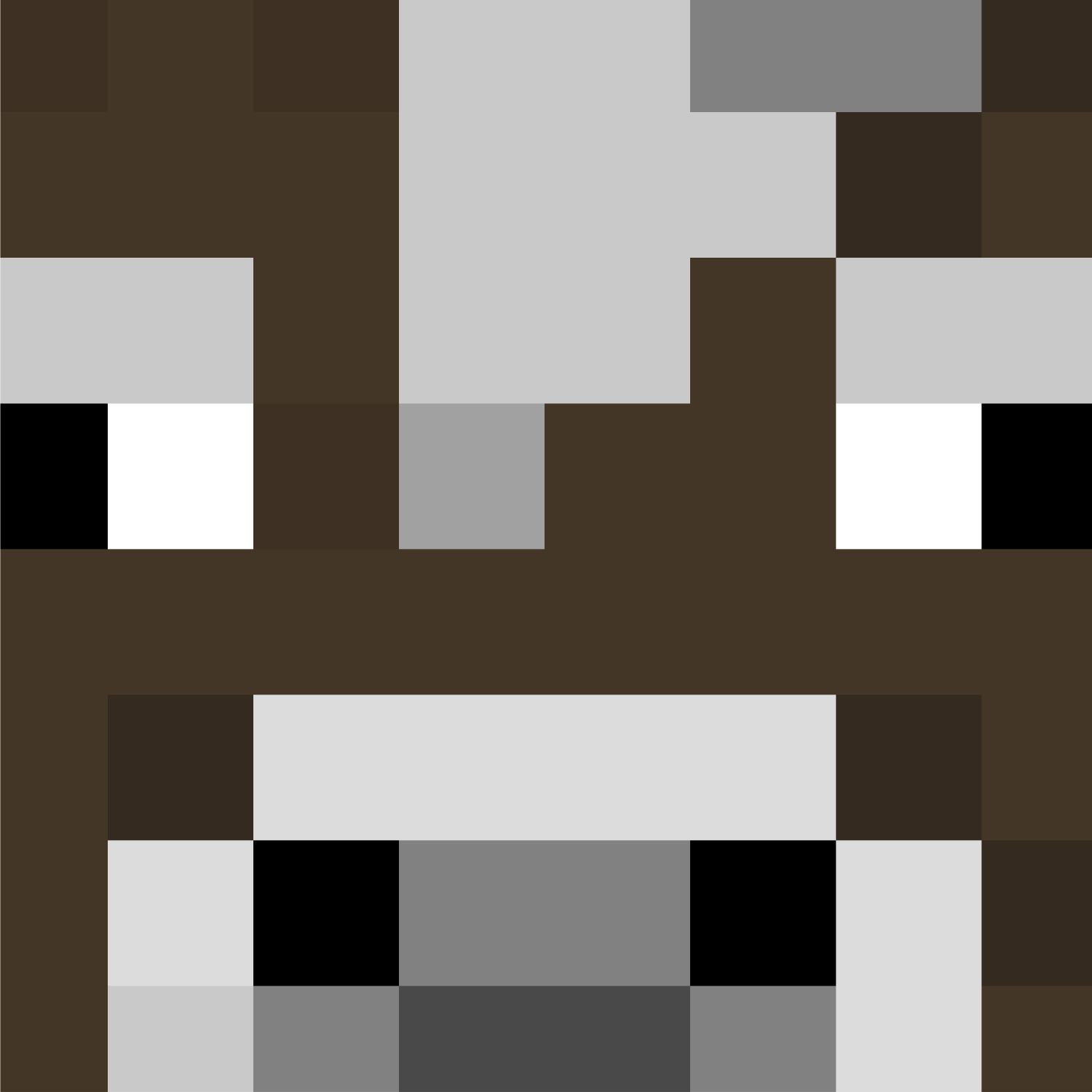 1500x1500 Minecraft Cow Head