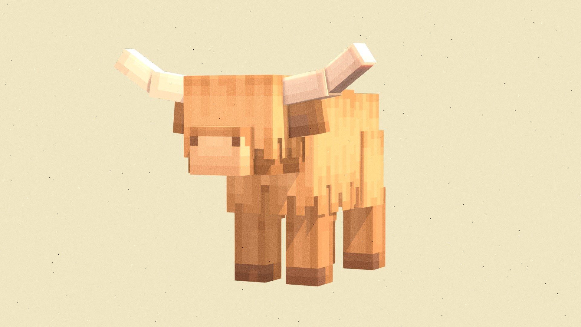 1920x1080 Minecraft Scottish HighLand Cow - (Version Two) model by jessdragon12 [81ab5b6]