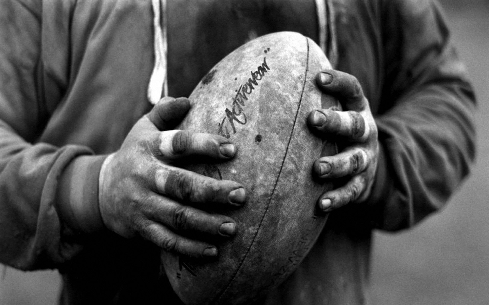 1920x1200 Download Black & White Rugby Sports HD Wallpaperx1200