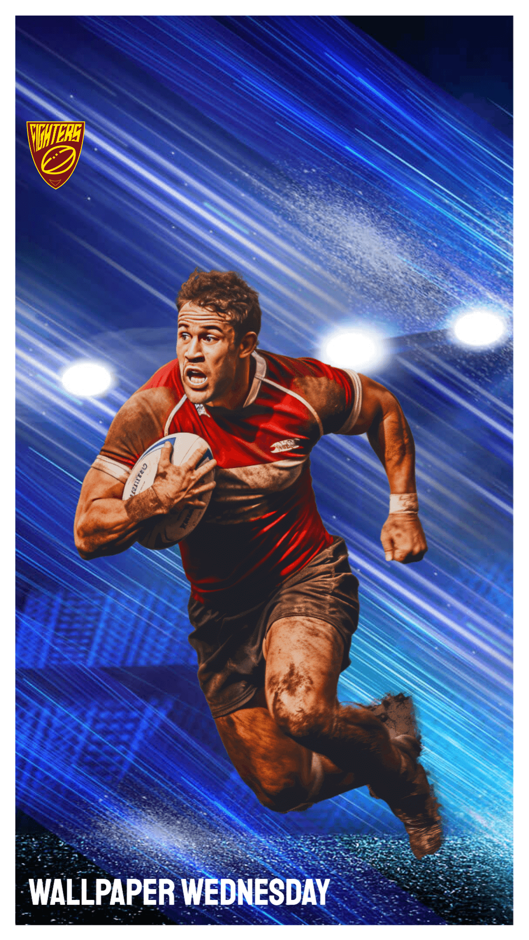 1080x1920 Rugby Wallpaper Design Template. Customizable Designs By Kickly