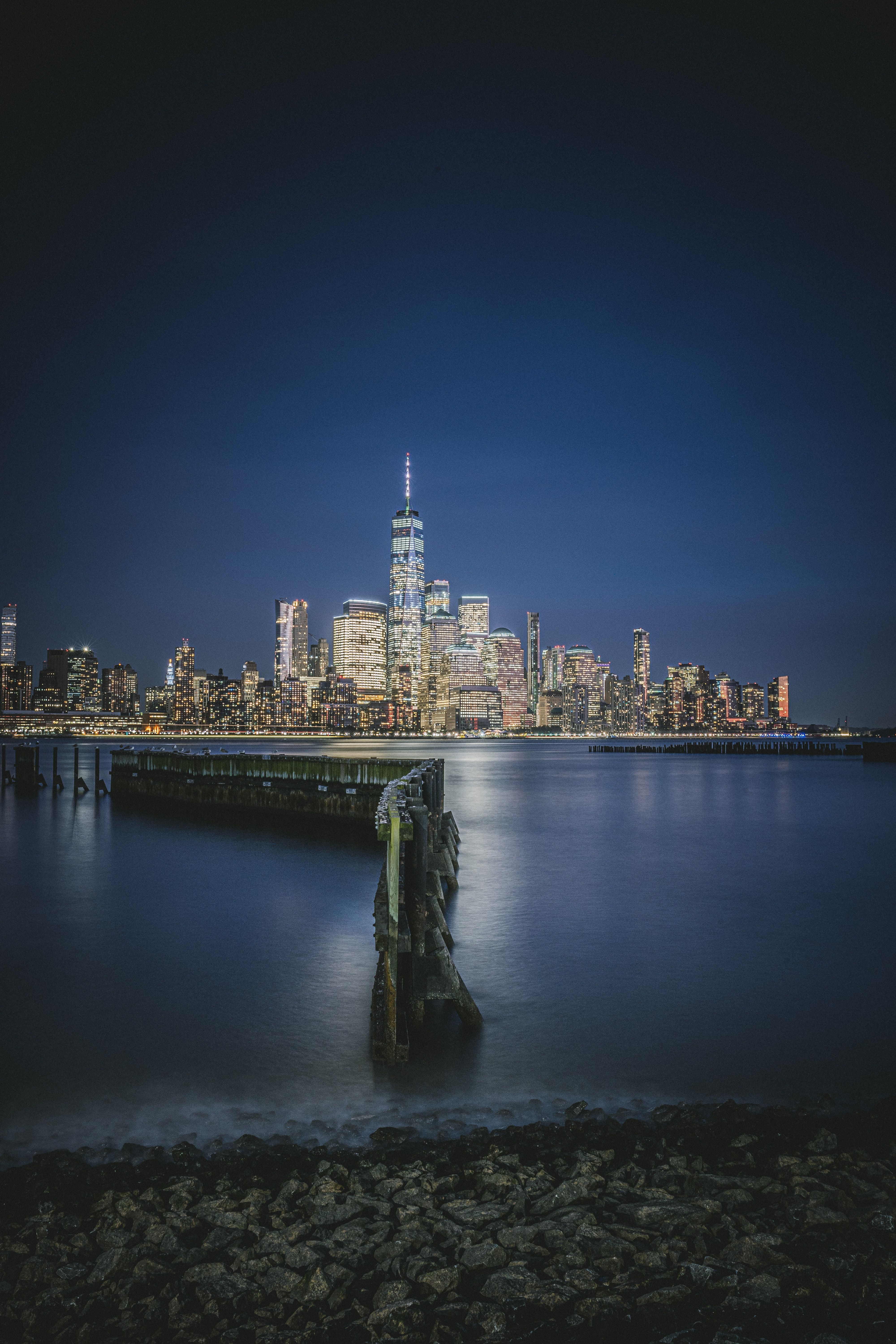 4000x6000 Hudson River Waterfront Walkway Wallpaper 4K, Jersey City, Cityscape