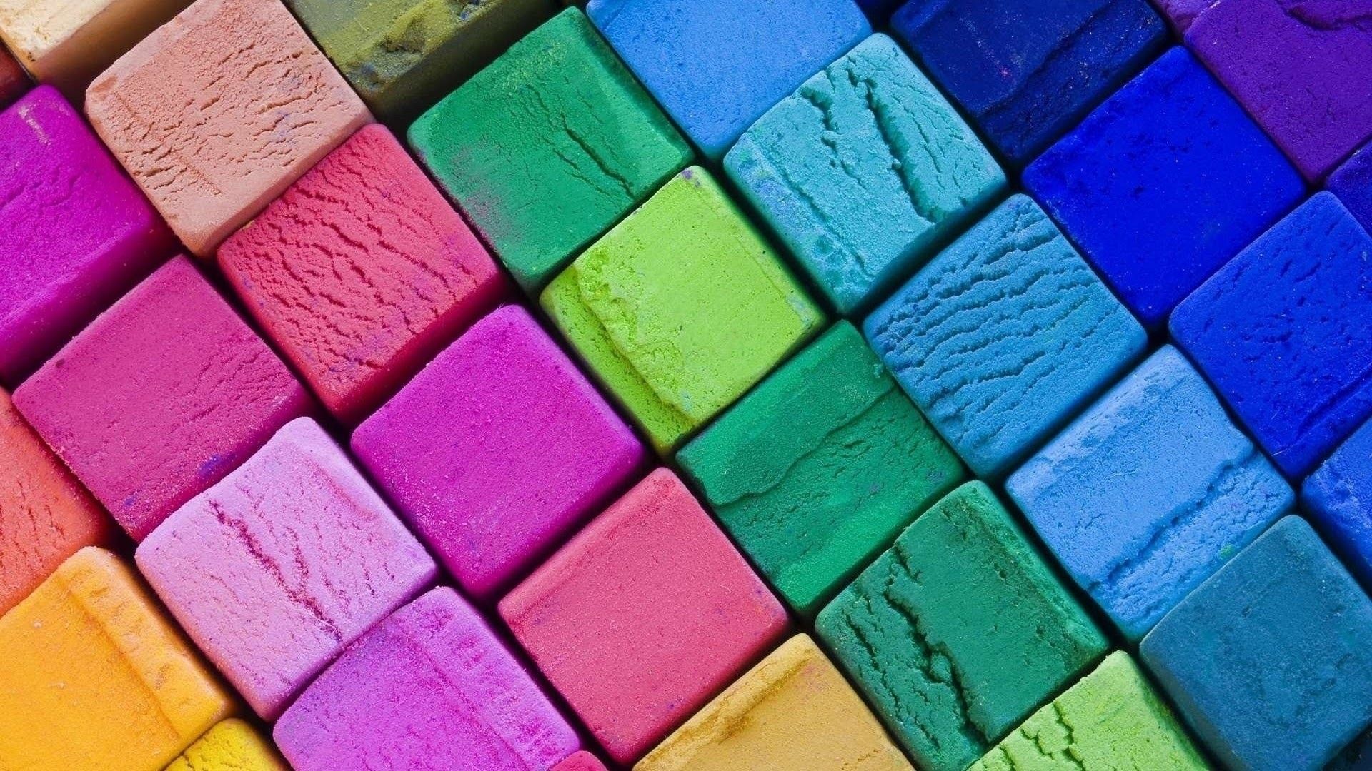 1920x1080 digital Art, Colorful, Warm Colors, Cube, Play Doh, Simple Wallpaper HD / Desktop and Mobile Background