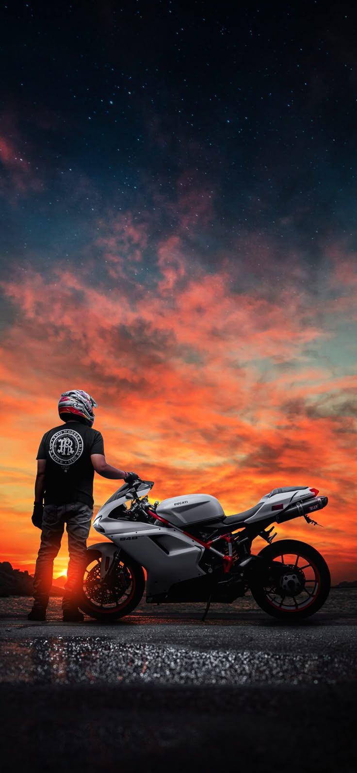 736x1593 Ducati 848 Sunset Wallpaper - @ballestaedits