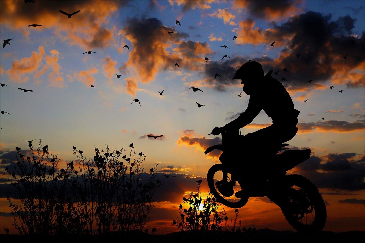 1280x853 Sunset Nature Motorbike