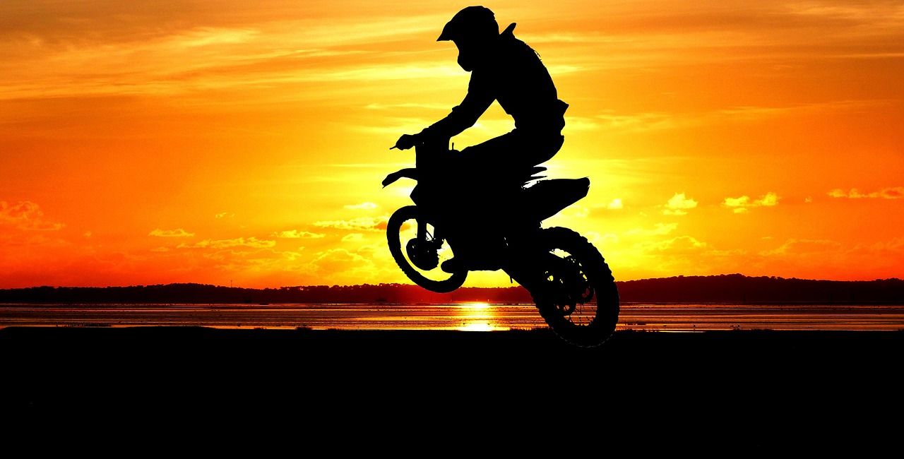 1280x650 Sunset Motorbike Cross Sport