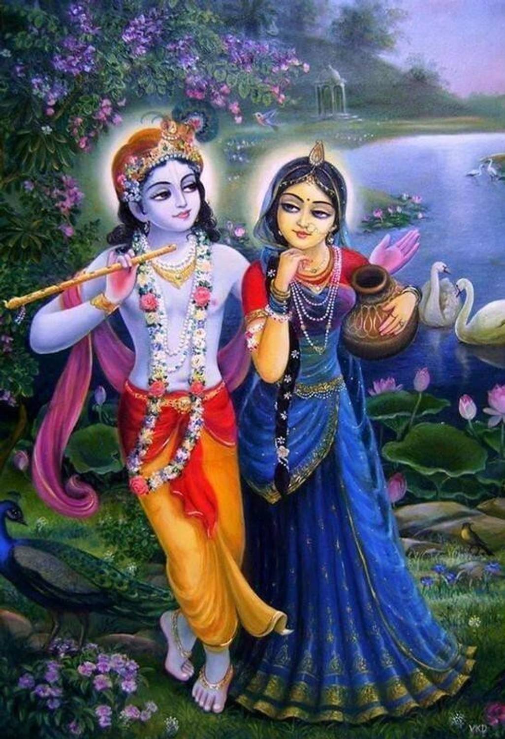 1026x1500 Krishna Radha Beautiful Picture Wallpaper Poster Print Poster On 13x19 Inches Paper Print & Paintings Posters In India Art, Film, Design, Movie, Music, Nature And Educational Paintings Wallpaper At