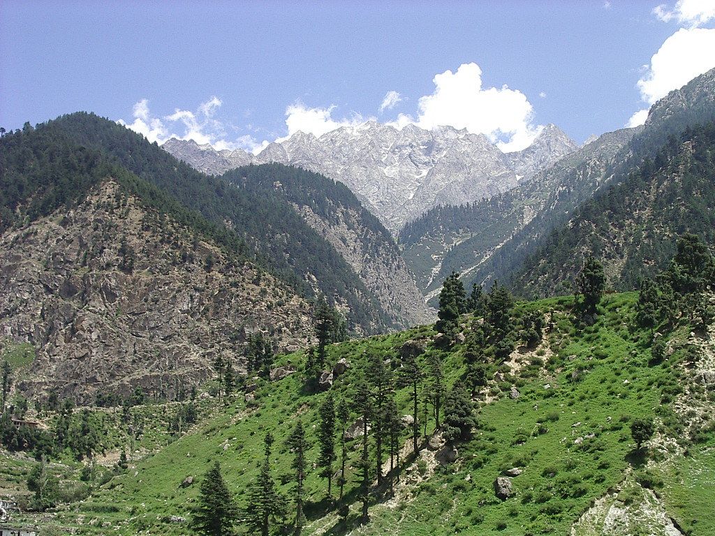 1024x768 Mountains of Swat Valley. Scenic view of the mountains of S