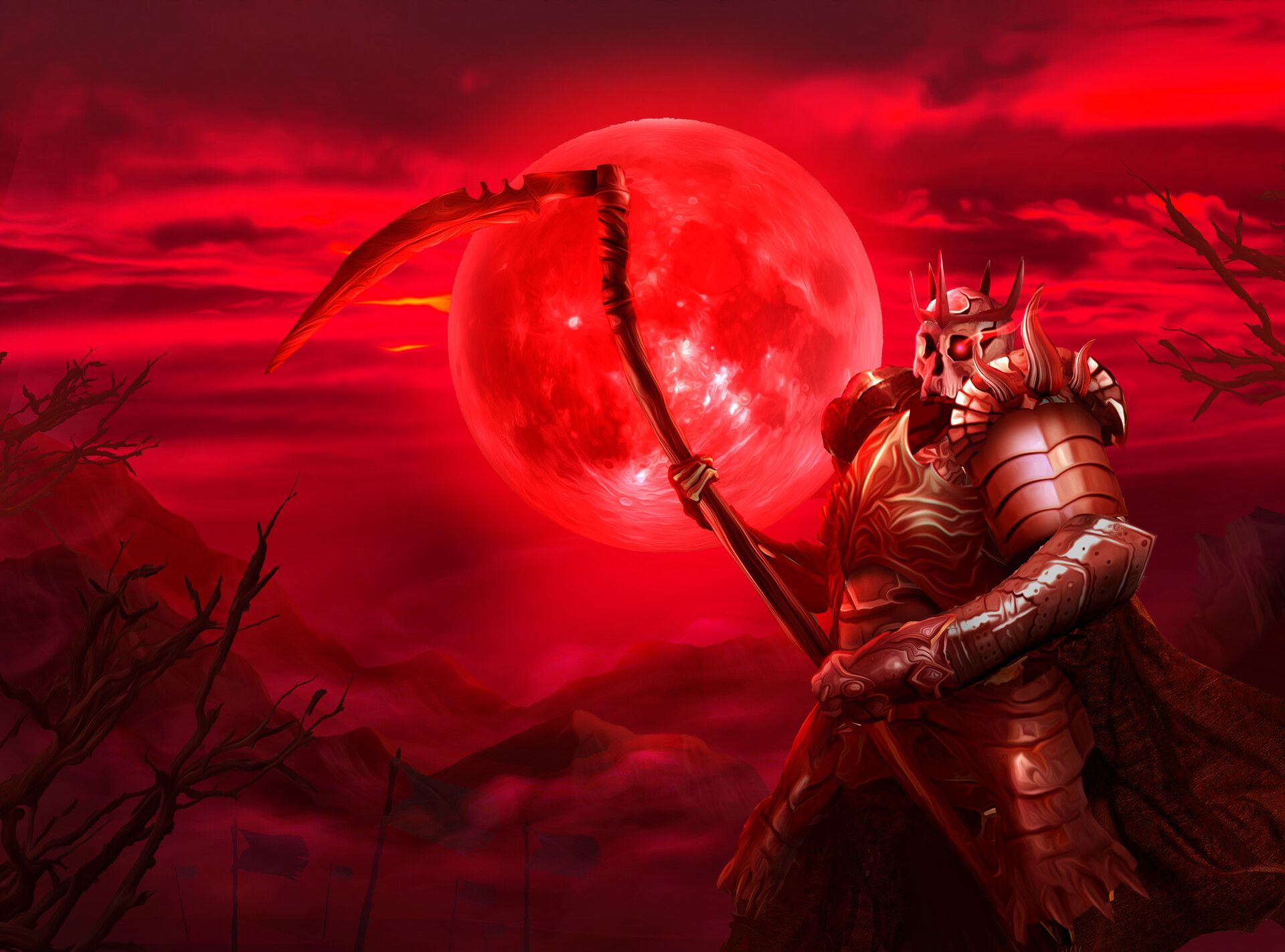 1920x1423 Blood Moon Death Knight