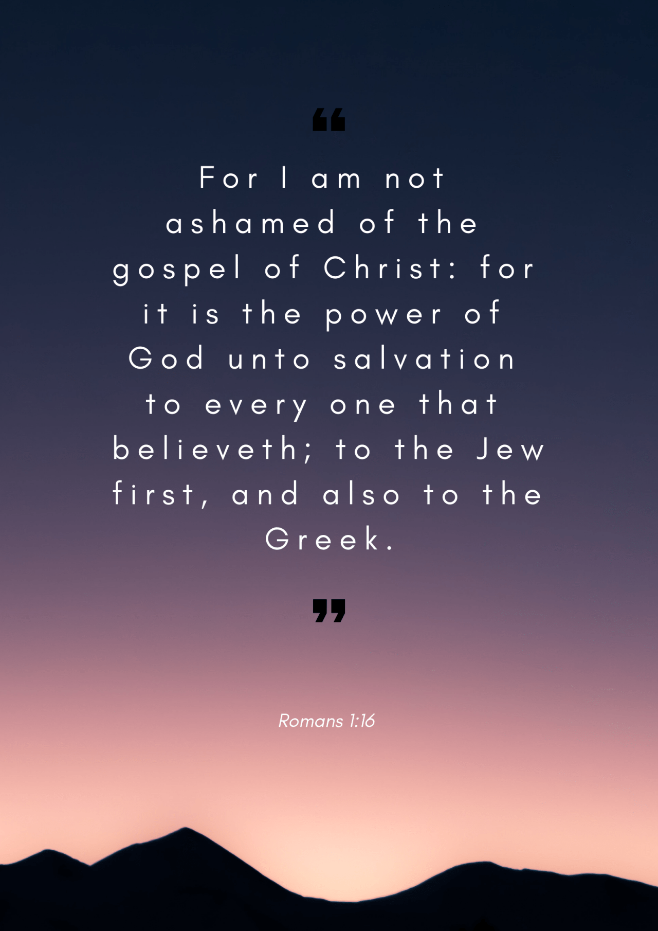 1280x1810 Romans 1:16 Wallpaper