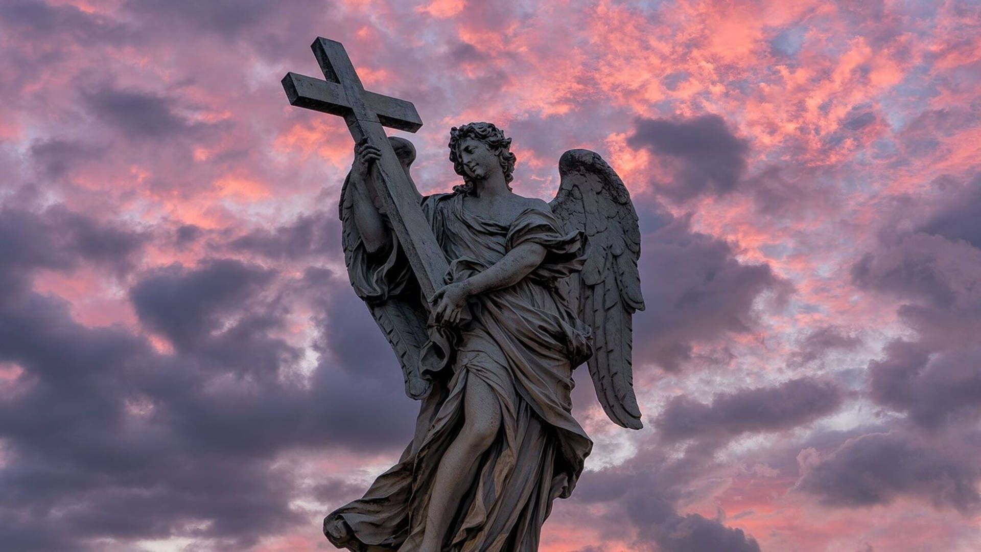 1920x1080 Download Biblical Angel Statue Wallpaper