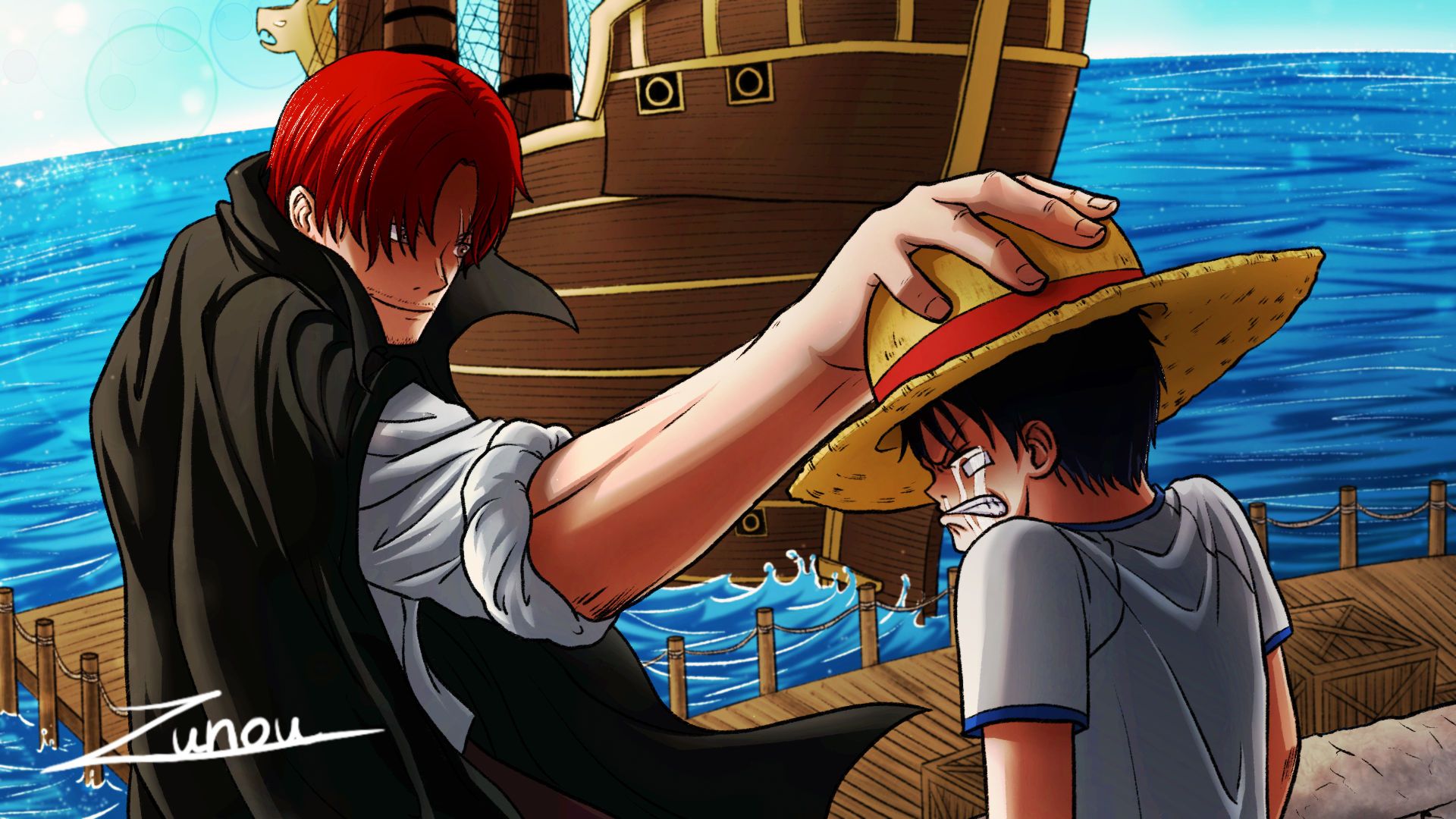 1920x1080 Download Monkey D. Luffy Shanks (One Piece) Anime One Piece HD Wallpaper