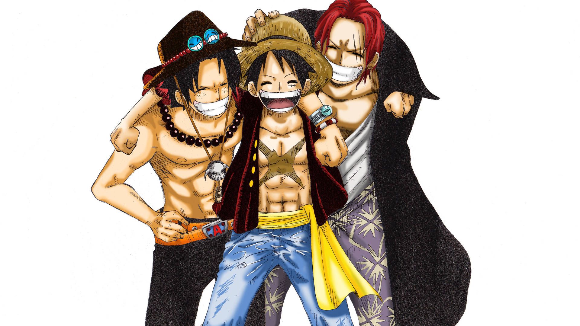 1920x1080 Download One Piece Desktop Luffy Shanks Ace Wallpaper