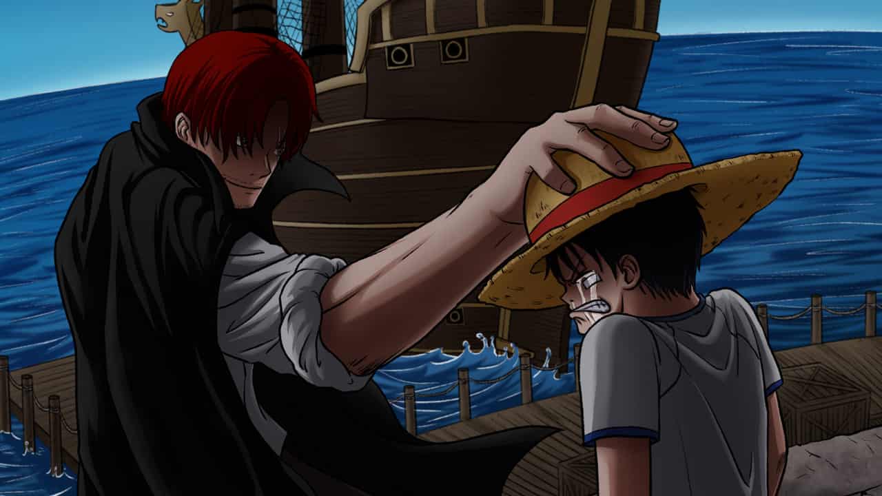 1280x720 Shanks giving strawhat to Luffy Zunou ART street