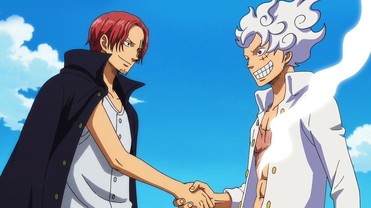 1280x720 The First Meeting of Shanks and Luffy as the Sun God