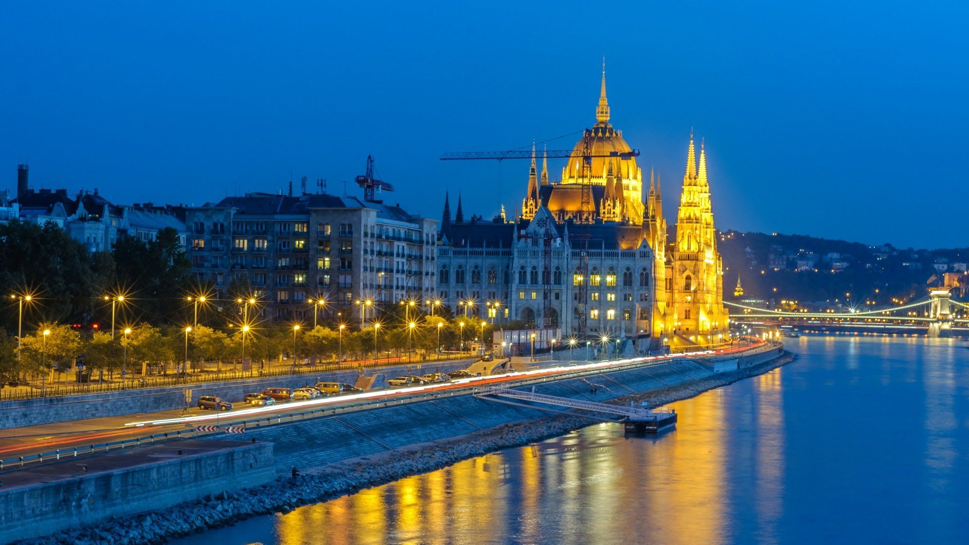 1920x1080 Hungarian Parliament at Night 4K Ultra HD Cityscape Wallpaperx2160