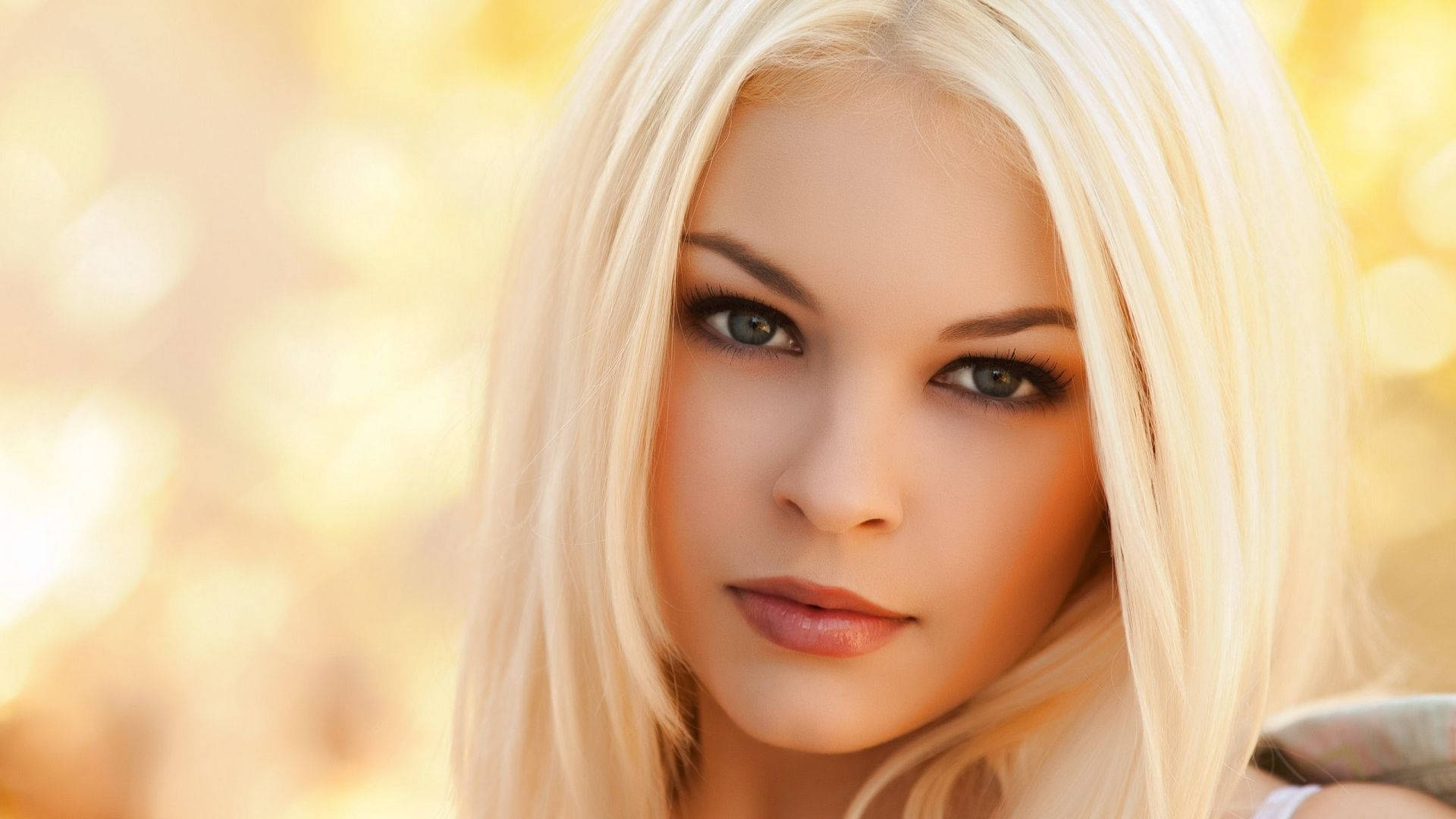 1920x1080 Download Blonde Girl Yellow Aesthetic Wallpaper