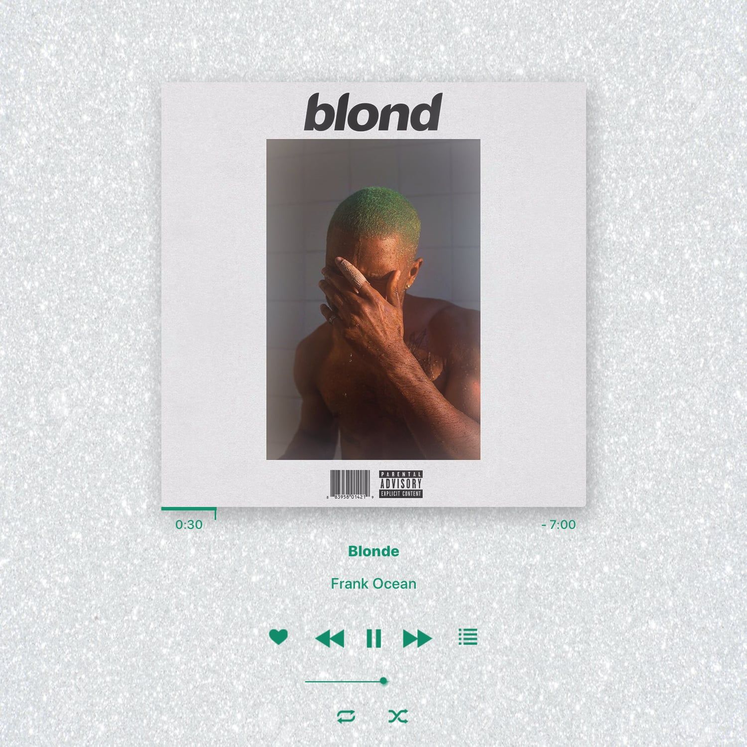 1500x1500 Made an aesthetic music player design for Blonde!