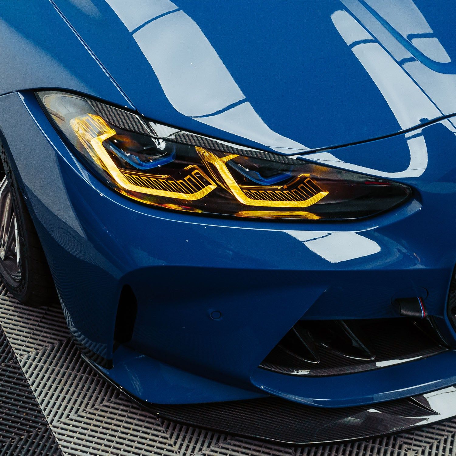 1500x1500 BMW G80 M3 & G82 M4 Carbon Fibre Headlight Eyebrow Covers