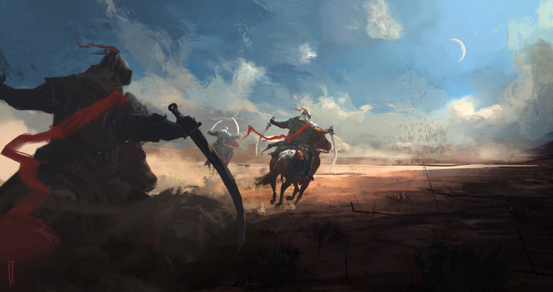 1920x1016 Desert Warrior Clash HD Wallpaper