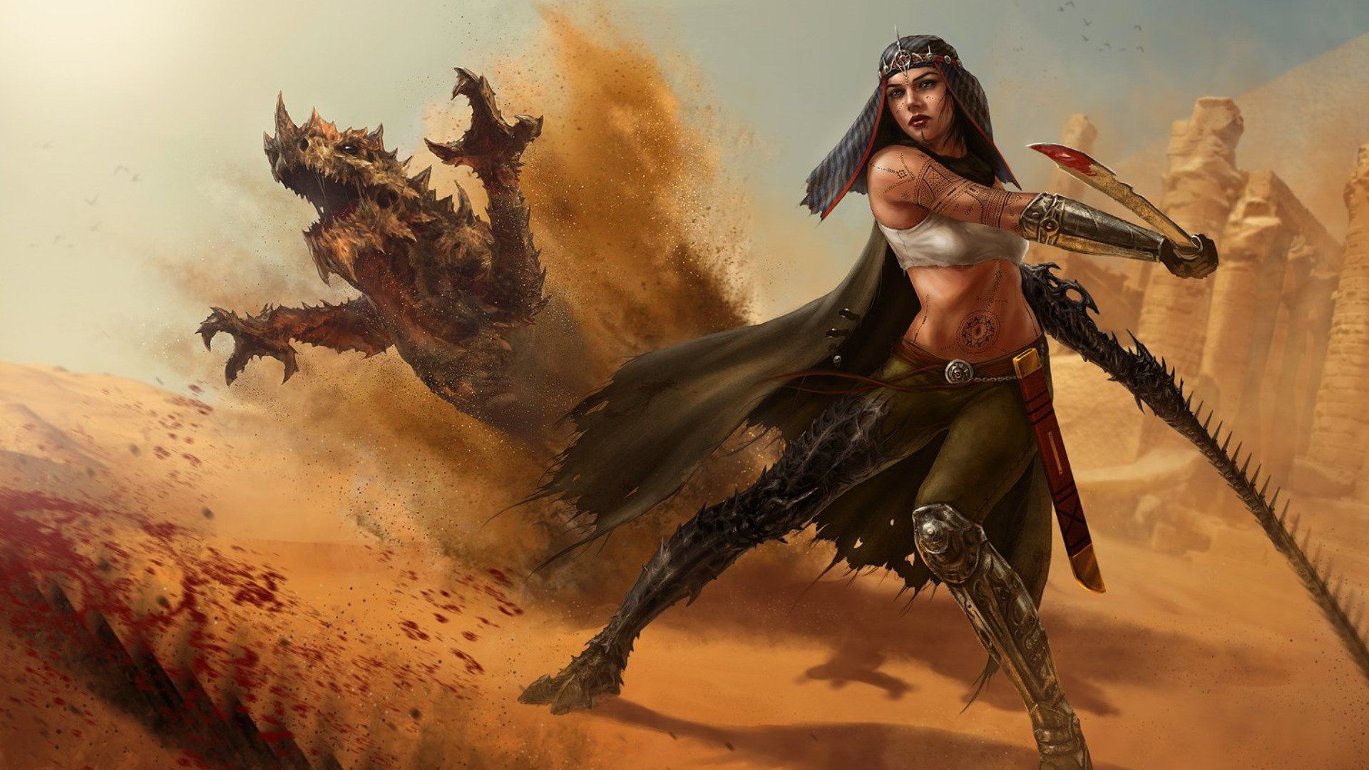 1920x1080 Warrior of the Sands: A Stunning HD Wallpaperx1080