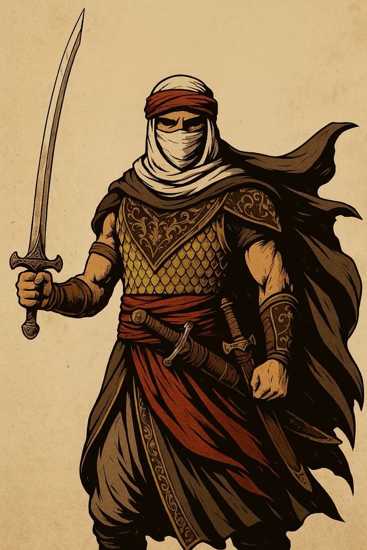 736x1104 Desert Blade: Arabic Warrior