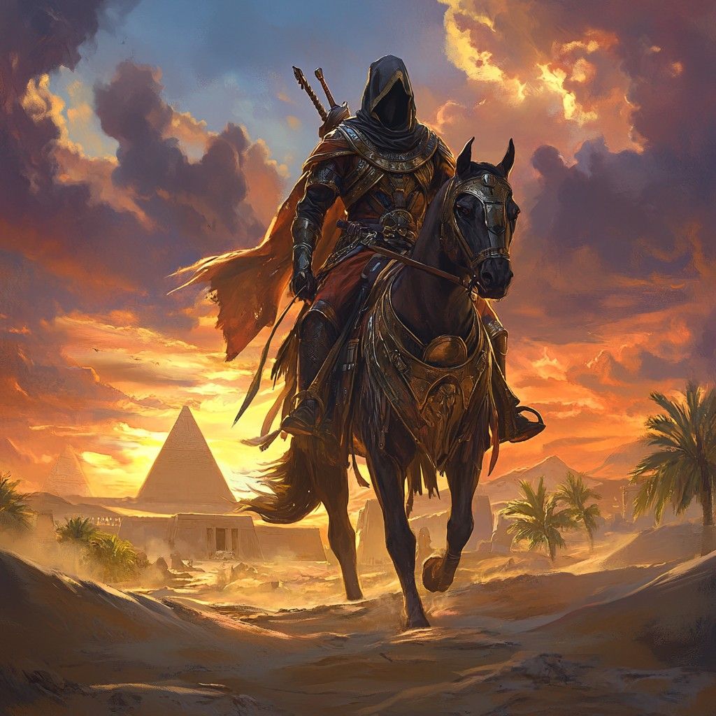 1024x1024 Free Desert warrior walks Image, Warrior, Sand