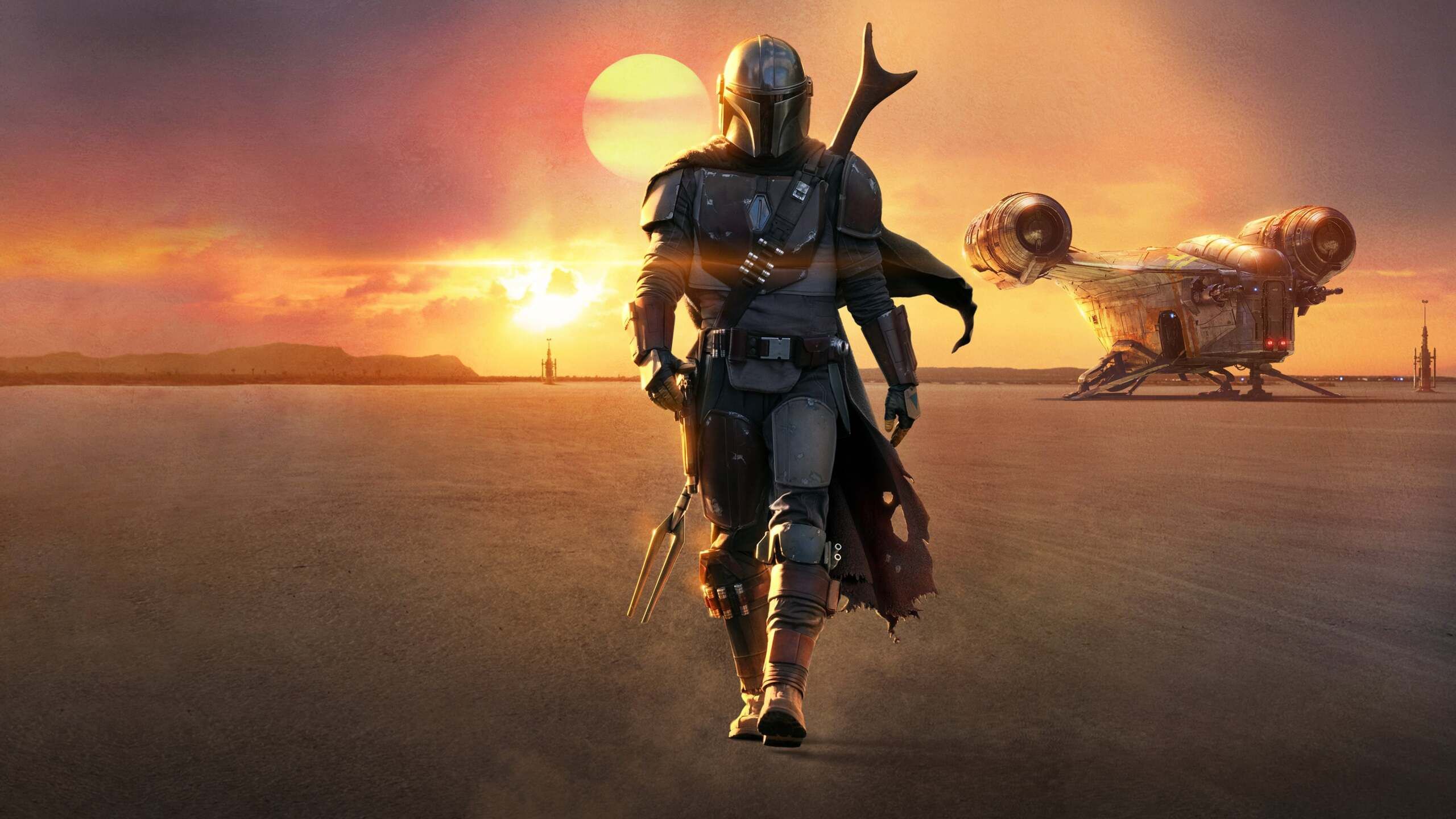 2560x1440 Wallpaper the sun, fiction, arrows, desert, fantasy, desert, sun, spaceship for mobile and desktop, section фантастика, resolution 2560x1440